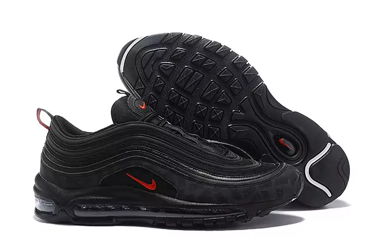 nike air max 97 boys undefeated log black red logo